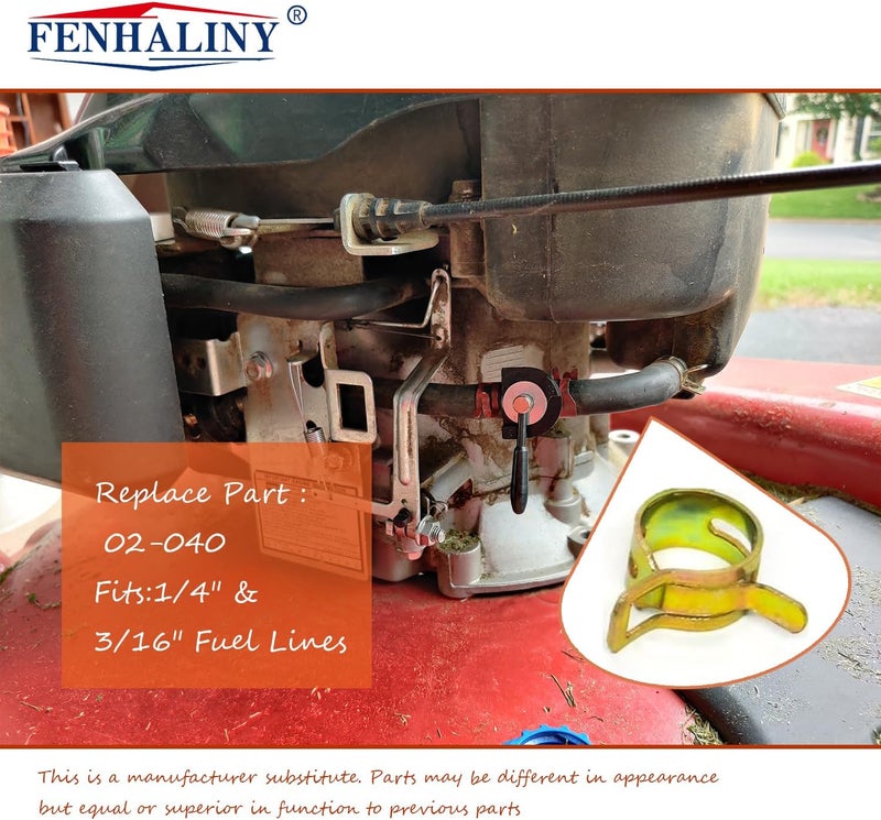 Fenhaliny 02-040 Hose Clamps Compatible With Or-gon Part Replace 1/4 ", 3/16" Fuel Lines- ID:0.45 '' (10 Pack) - Image 3
